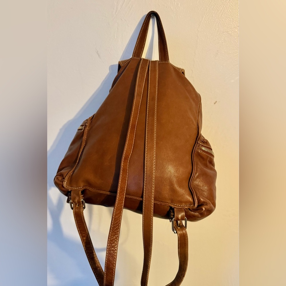Sundance Tinley Brown Leather Backpack - Picture 2 of 6